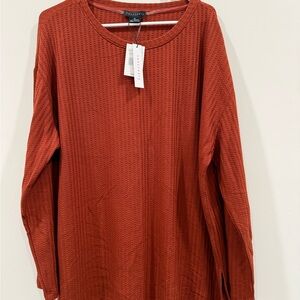 Sanctuary Woman’s Rust Textured Knit Top
